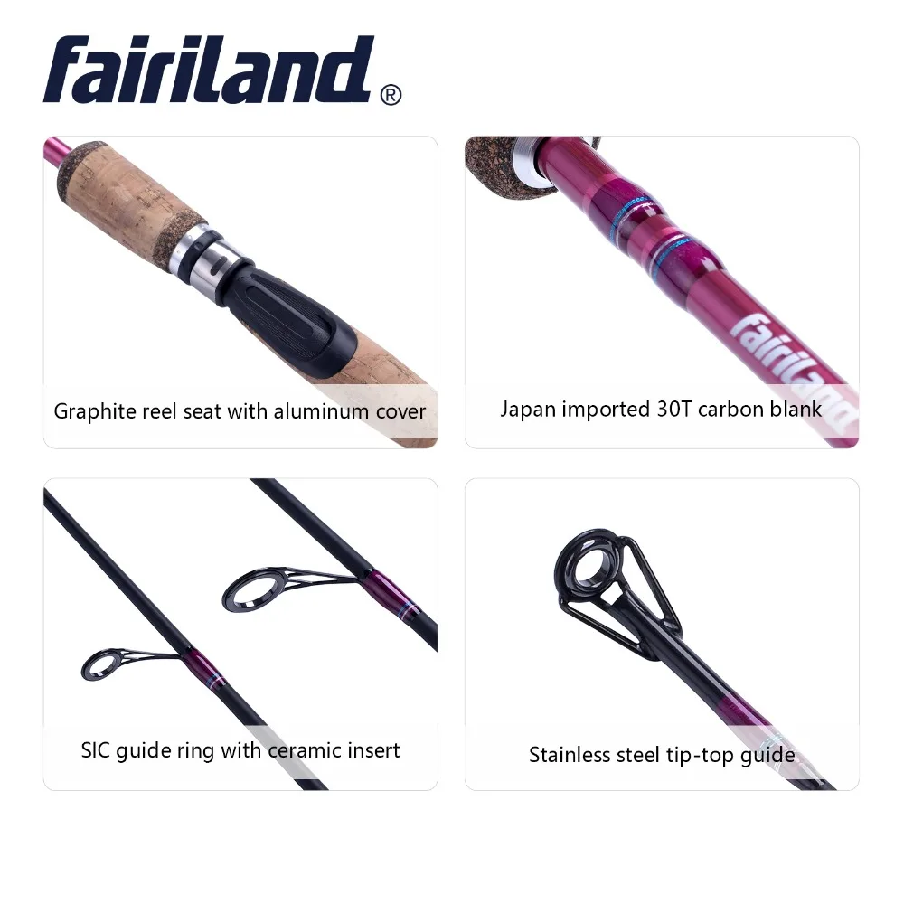 Fairiland M/MH мощное спиннинговое рыболовное удилище 1,83/1,98/2,1 М Приманка Удочка пресноводная глубокая вода Удочка приманка рыболовные снасти