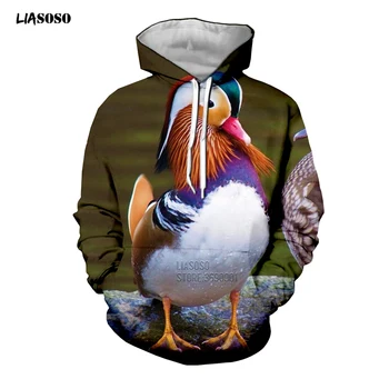 

LIASOSO 3D Print Women Men Funny Ducks Mandarin Ducks Goose Hooded Hoodies Sweatshirts Pullover Harajuku Casual Tops X2306