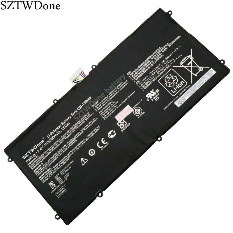 SZTWDone C21-TF201P Аккумулятор для ноутбука Asus Eee Pad Transformer Prime TF201P TF201-1B002A 7 4 V 3380MAH 25WH |