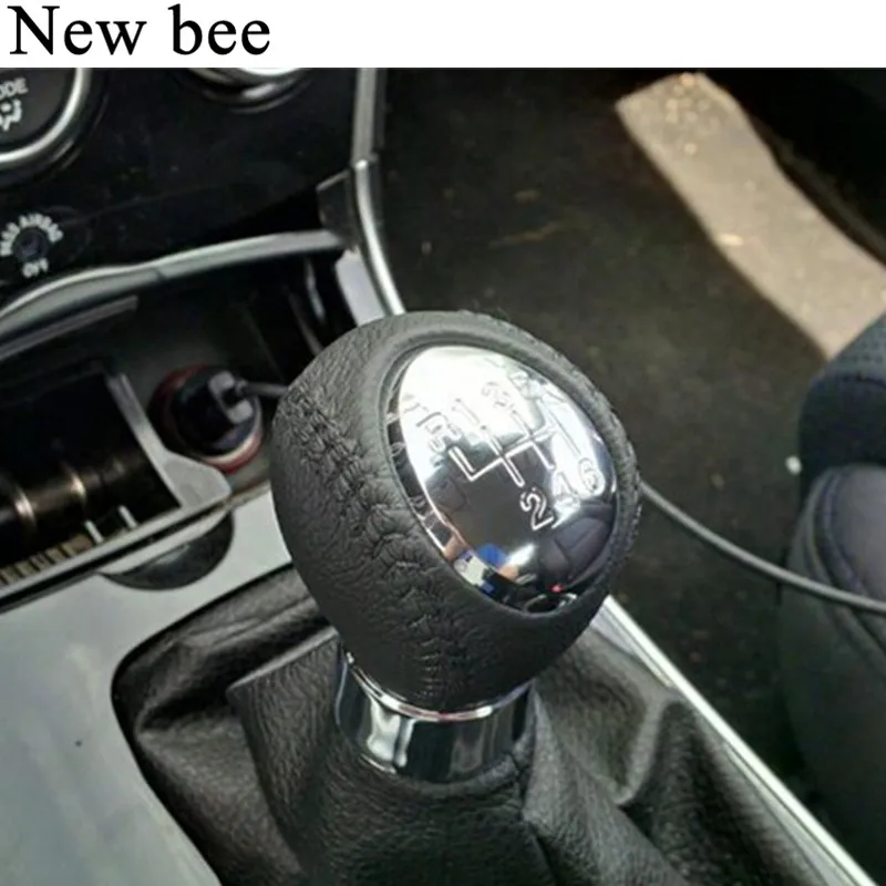 Newbee 6 Speed Chrome Gear Shift Knob Lever Stick Handle Head Hanbal