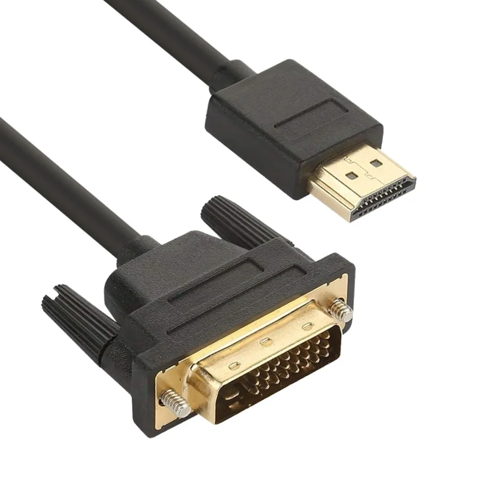 

HDMI to DVI Male to 24+1 DVI-D Male Adapter Video Cable Gold Plated 1080P for HDTV DVD Projector 1m 2m 3m 5m High Speed
