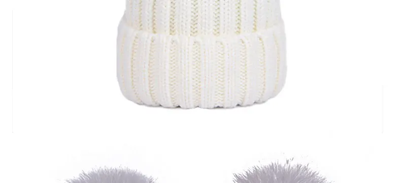 Настоящий Енот Мех двойные помпоны вязаная шапочка зимняя шапка с двумя помпонами шапочка с помпонами женская вязаная шапка с черепами YY7280
