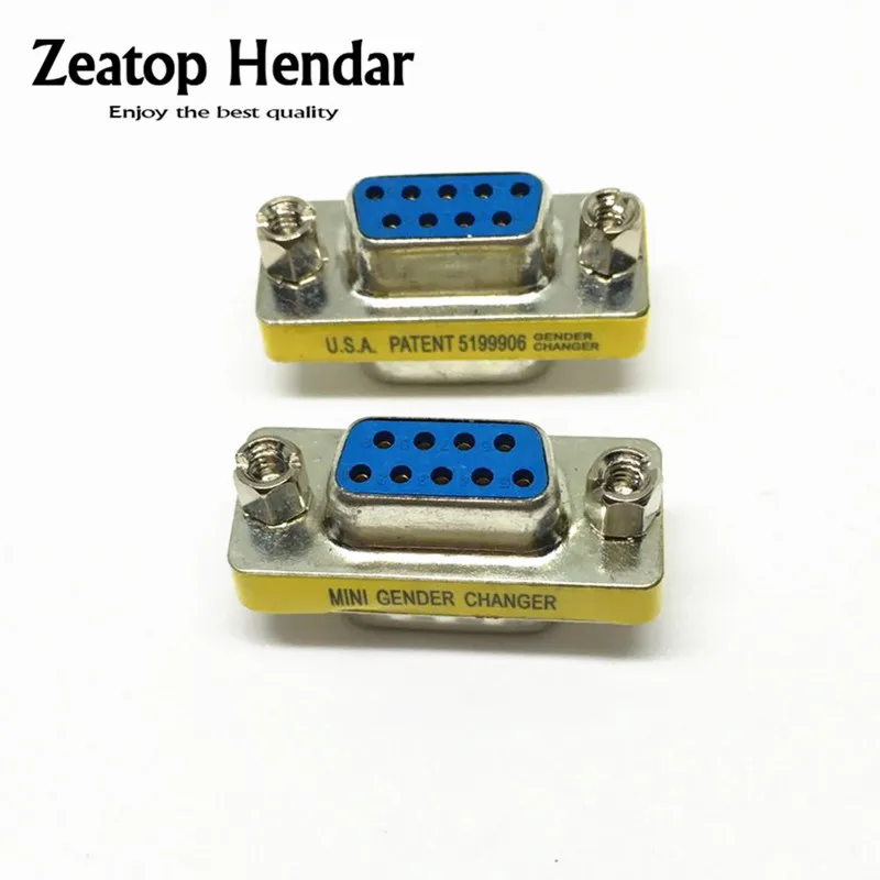 

1Pcs 9 Pin RS-232 DB9 Female to Female Serial Cable Gender Changer RS232 Coupler Adapter Connector