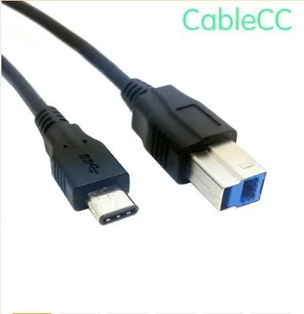 

USB-C USB 3.1 Type C Male Connector to USB Standard B Male Data Cable for Apple Macbook & Laptop Black