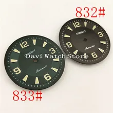 33,5 мм Corgeut зеленый циферблат подходит для ETA 2836 ETA2836 Miyota 82 серии механизм A833