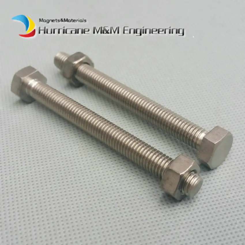 

M8*80mm Ti Nut and Bolt set M8x80 mm length available Hex Titanium bolt original Ti color Hexagon titanium screws Ti fastener