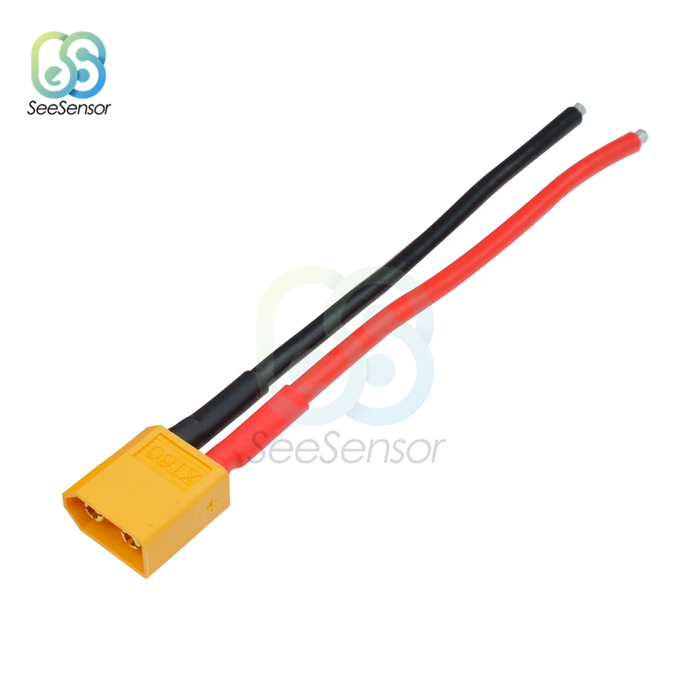 1 paio di cavi connettore maschio e femmina per batteria 14 AWG XT60