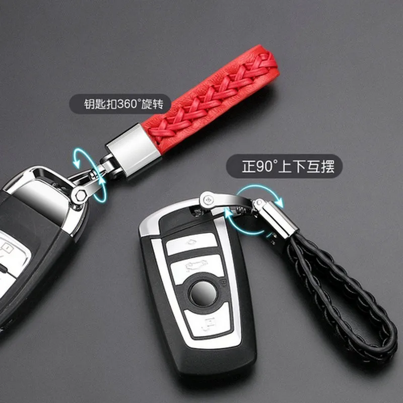 1 шт. металлический+ Кожаный Автомобильный брелок для ключей брелок для BMW Nissan Kia Citroen Toyota Audi Mercedes VW Honda, peugeot
