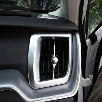 

Free Shipping For Volvo XC60 2018 2PCS Matte Silver ABS Chrome Car Air Conditioner Vent Outlet Cover Trim Moldings Car Styling