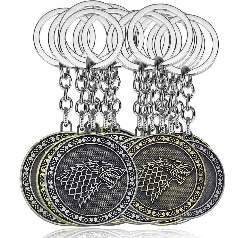 Hot Game Of Thrones Series Keychain Stark Keychain Stark Direwolf Key