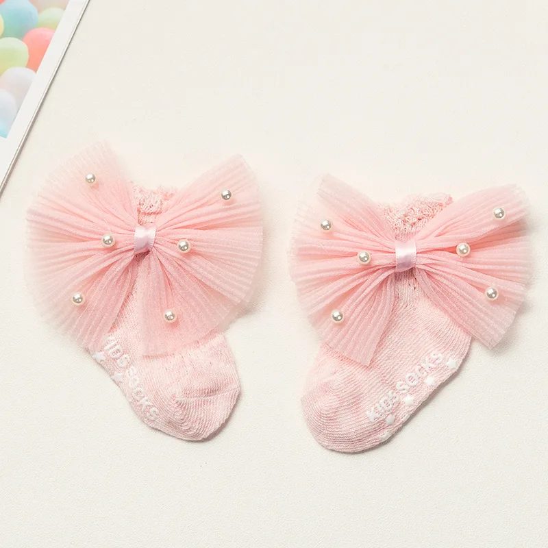 

Ins Baby Girls Socks With Bows Infant Girl Princess Socks Toddlers Cotton Ankle Sock Cute Balls Newborn Socks
