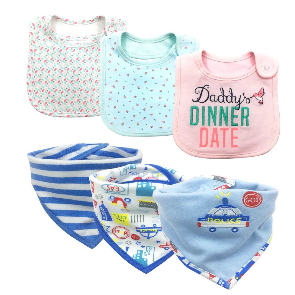Baby Bibs Bandana 100 Cotton Drool Bib Child Boys &Girls Triangle Bibs