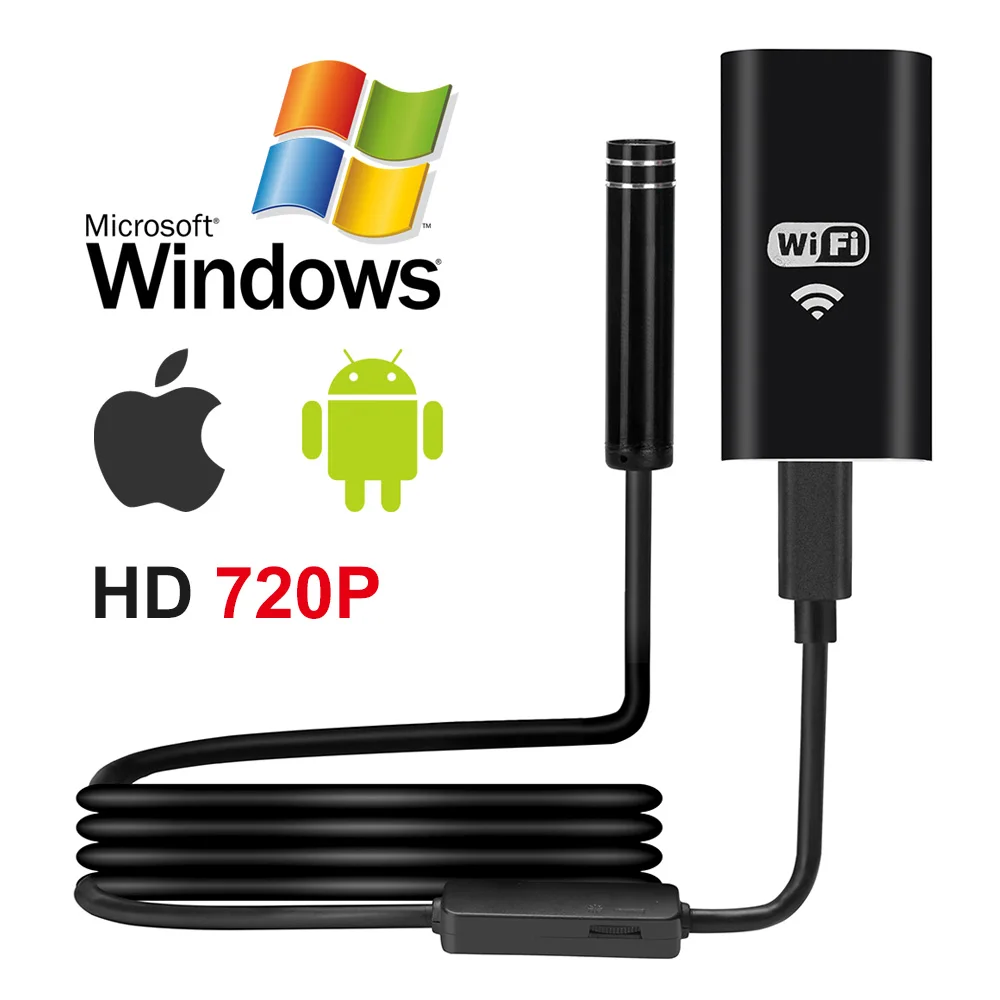 1 10M Wifi Endoscope HD 720P 1.3MP 8mm Wifi Endoscope Iphone Android
