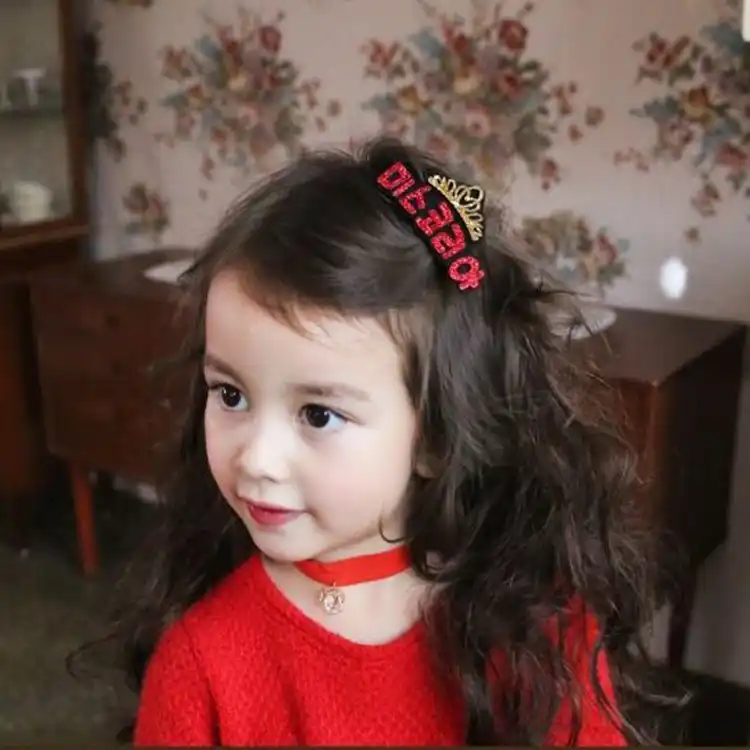 40pcs Lot Korean Baby Girl Party Glitter Crown Hair Clips Clips