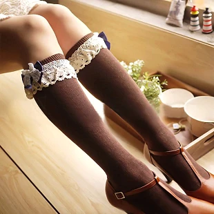 

Princess lolita stockings Bow laciness socks princess socks knee-high socks ankle sock colors can choose