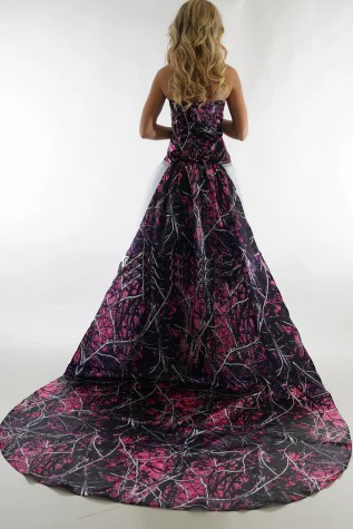 Женское камуфляжное свадебное платье розовое со съемным шлейфом 2020|wedding dresses