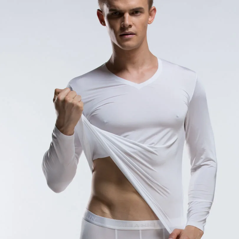 2017 Men's Solid Color Underpants Long Johns Pants Low Rise Thin Underwear knitted Seamless Underwear Sets Top&Long Johns 2017 Men's Solid Color Underpants Long Johns Pants Low Rise Thin Underwear knitted Seamless Underwear Sets Top&Long Johns