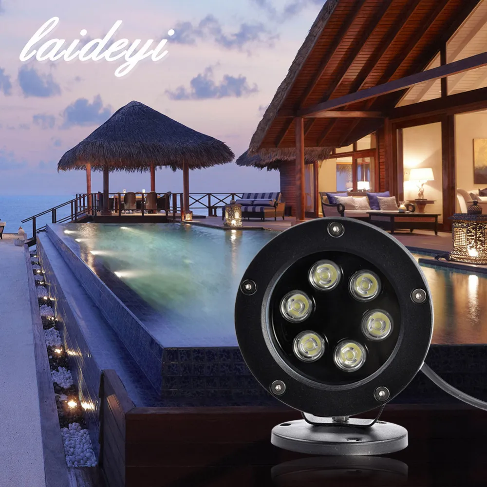 LAIDEYI 85 265V 6W Led Pool Light Outdoor Waterproof Spotlight Swimming