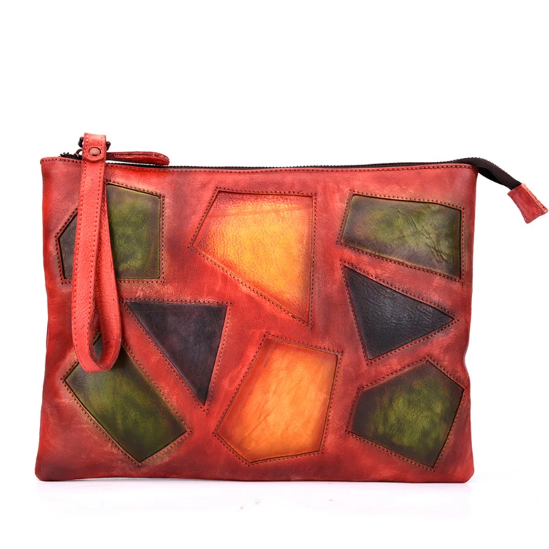 Женский клатч из натуральной кожи, ручная сумка через плечо с геометрическим рисунком, винтажная женская маленькая сумка-мессенджер на пле... Женский клатч из натуральной кожи, ручная сумка через плечо с геометрическим рисунком, винтажная женская маленькая сумка-мессенджер на пле...