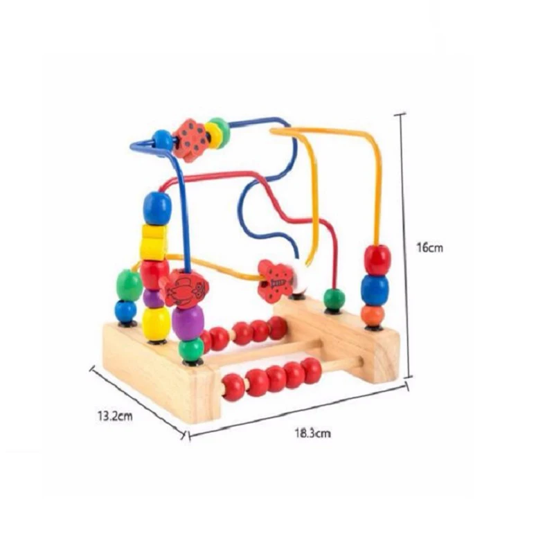 Fly AC деревянный Бусины ЛАБИРИНТ горки развивающие Игрушечные лошадки для Дети ребенка, вокруг кружок из бисера повышение квалификации