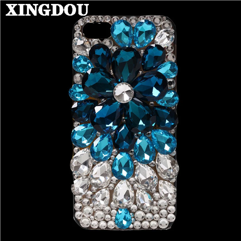 imágenes para Xingduo para iphone 6 case cubierta de bling del diamante cristalino de la flor hecha a mano diy case para iphone 7/7 plus/6 s/6 s plus/5S/se/5c/4S/4 imágenes para Xingduo para iphone 6 case cubierta de bling del diamante cristalino de la flor hecha a mano diy case para iphone 7/7 plus/6 s/6 s plus/5S/se/5c/4S/4