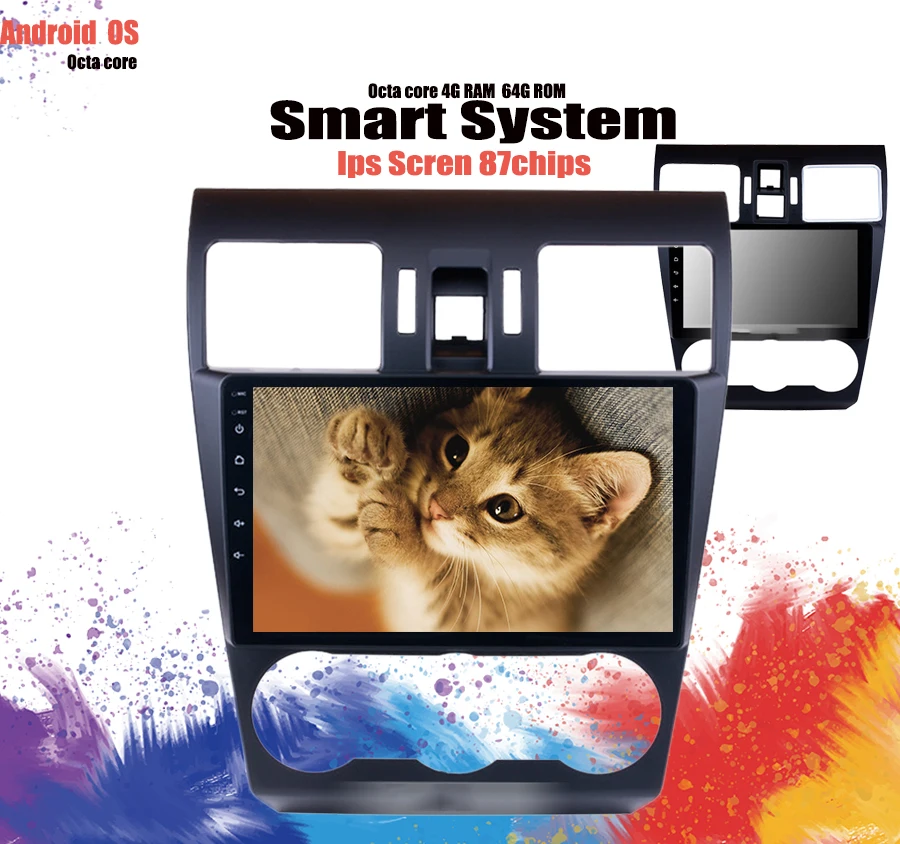 Top 2Din 9" 2.5D Screen Car Android 9.1 Radio GPS Multimedia Player 4+64G 8 Core For Subaru WRX Forester XV 2013-2018 Navigation tv 3 Top 2Din 9" 2.5D Screen Car Android 9.1 Radio GPS Multimedia Player 4+64G 8 Core For Subaru WRX Forester XV 2013-2018 Navigation tv 3