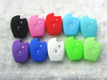 

AUTEWODE Silicone Rubber Case Key Cover 2 Button For Renault Clio Scenic Megane Duster Sandero Captur Twingo Modus Car