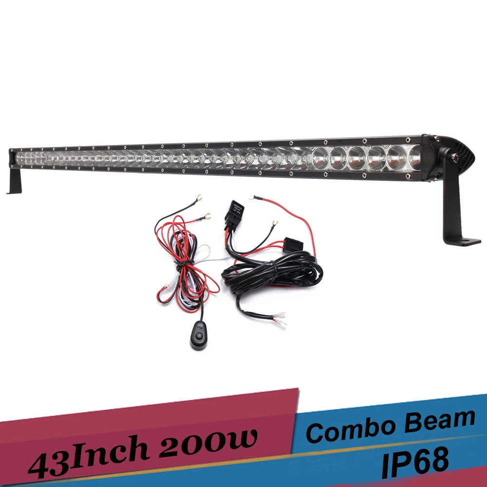 

200W 20000lm LED Off road Light Bar 4x4 Suv Car AWD ATV UTE Camper Truck Wagon Boat LED Driving Bar Light for Ford Ranger