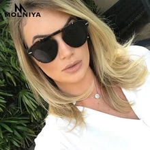 Ретро Мужские Круглые Солнцезащитные очки женские мужские брендовые дизайнерские солнечные очки для женщин зеркальные солнечные очки сплав Oculos De Sol