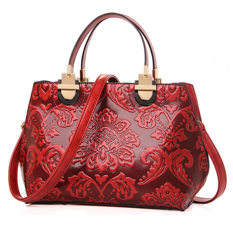 Chinese Style Vintage Embossed Luxury Handbags Women Bags Designer