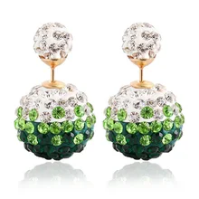new design summer style fashion brand jewelry Dried Gypsophila double glass beads imitation pearl stud earrings for women S3021
