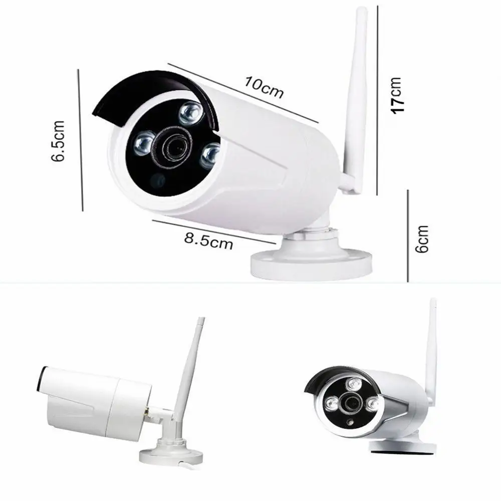 Беспроводной NVR комплект H.265 Cctv Видеокамера с Wi-Fi система набор 1080 P 2MP IR P2P Открытый комплект видеонаблюдения HDD