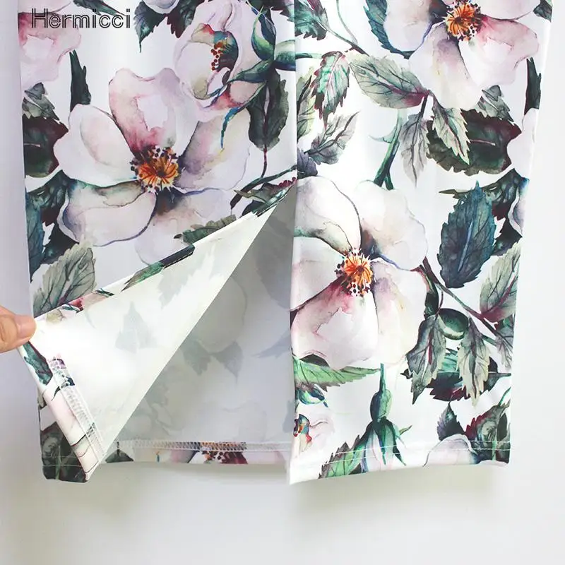 Hermicci 2018 Summer Style Pencil Skirt Women High Waist Green Skirts Vintage Elegant Bodycon Floral Print Midi Skirt Hermicci 2018 Summer Style Pencil Skirt Women High Waist Green Skirts Vintage Elegant Bodycon Floral Print Midi Skirt