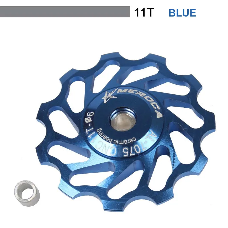 11 T/13 T سبائك الألومنيوم السيراميك دراجة الخلفي Derailleur MTB/الطريق الدراجة بكرة محامل إرشادية MTB الخلفية Derailleur أجزاء الدراجة
