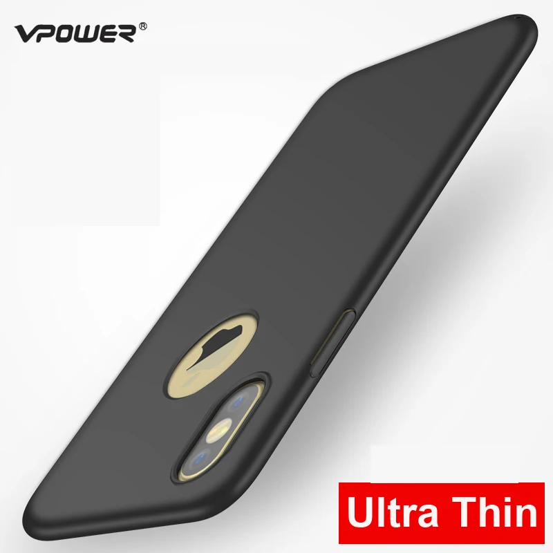 Чехол для iPhone X задняя крышка Vpower Роскошные ультра тонкий ПК Жесткий защиты