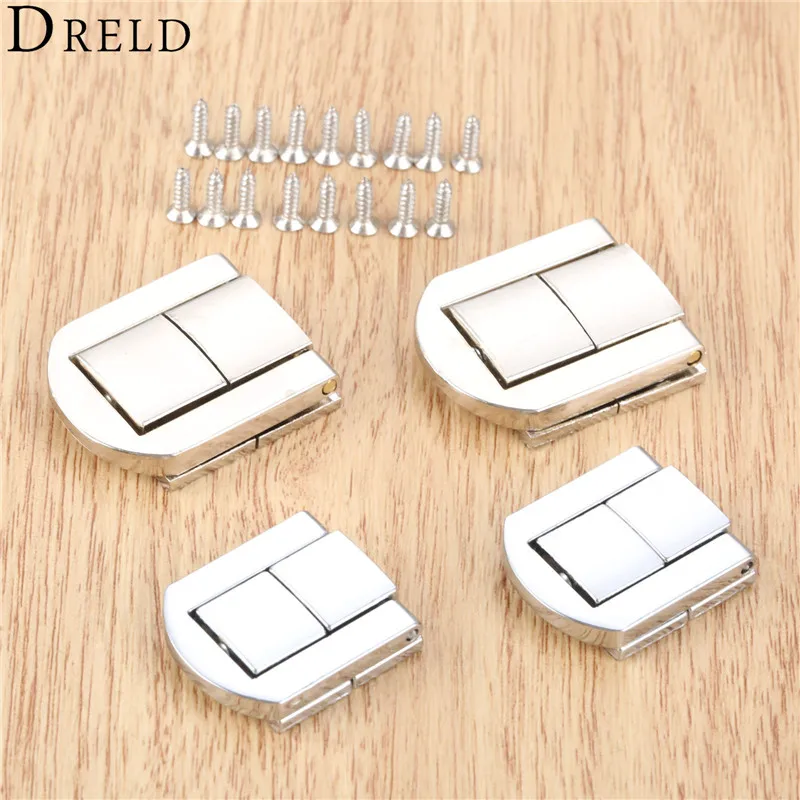Dreld 2 قطع سبائك العتيقة مربع الرباطات المزالج للمجوهرات الصدر مربع مشبك قفل اقبض كليب المشبك خمر الفضة الأجهزة