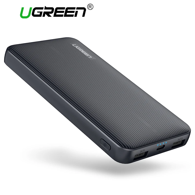 Ugreen 10000mAh Power Bank Dual USB font b Powerbank b font Portable Mobile Phone Chargers for