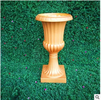 

Trumpet vase wedding flower pot wedding ceremony European style Rome basin road wedding plastic European style Rome flowerpot