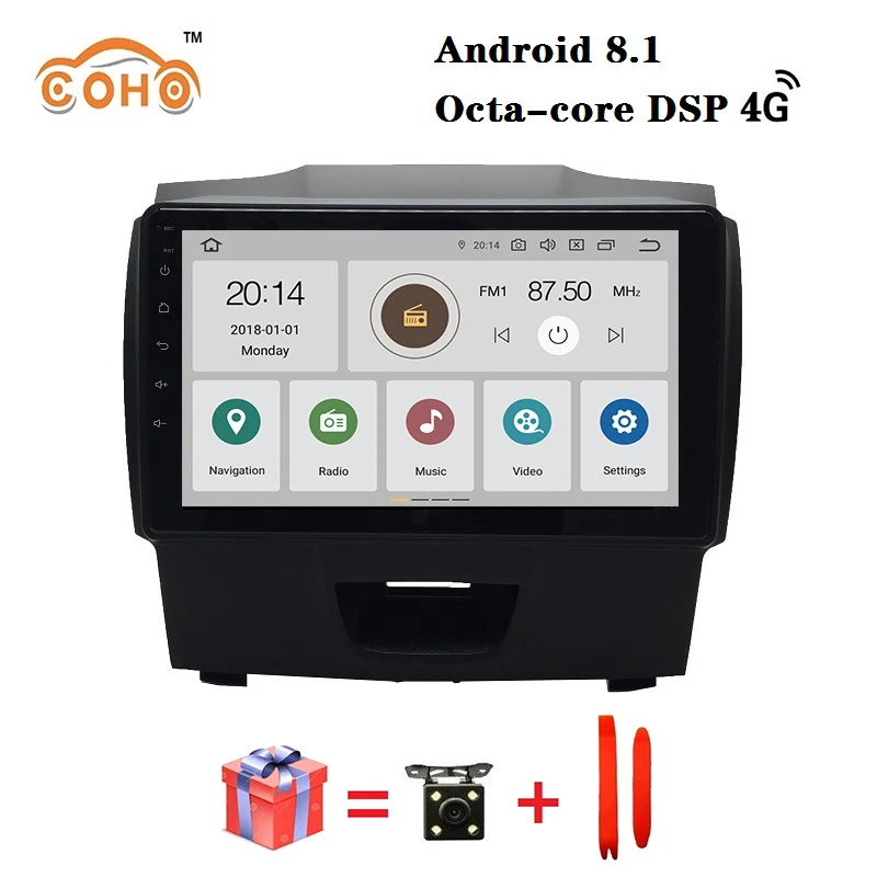 

Car audio Android 9.0 8-core 4/64G for ISUZU D-MAX with radio BT GPS navigation support WIFI Carplay and DSP