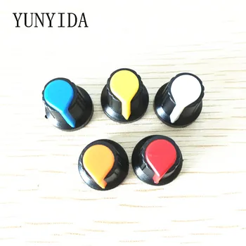 

30PCS Yellow WH148 potentiometer knob cap(copper core)Free shipping 15X17mm AG2 Yellow Orange Blue White Red 5value*6PCS=30PCS