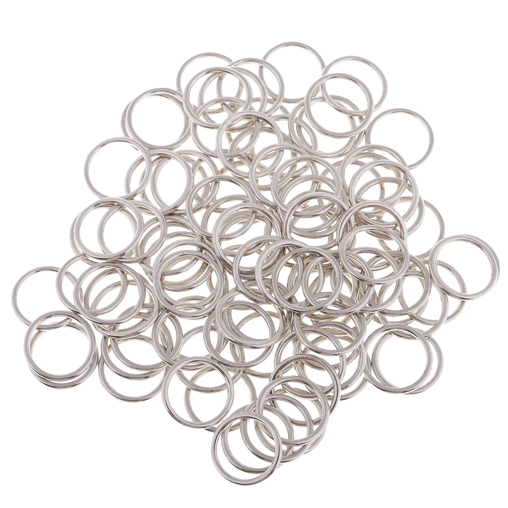 100 Pieces Alloy Bra Strap Adjuster Slider O Ring Lingerie DIY Sewing Crafts Silver