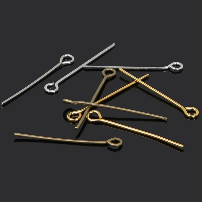 Шпильки/булавки с покрытием глаза серебристые золотистые бронзовые 300 шт. 40 мм