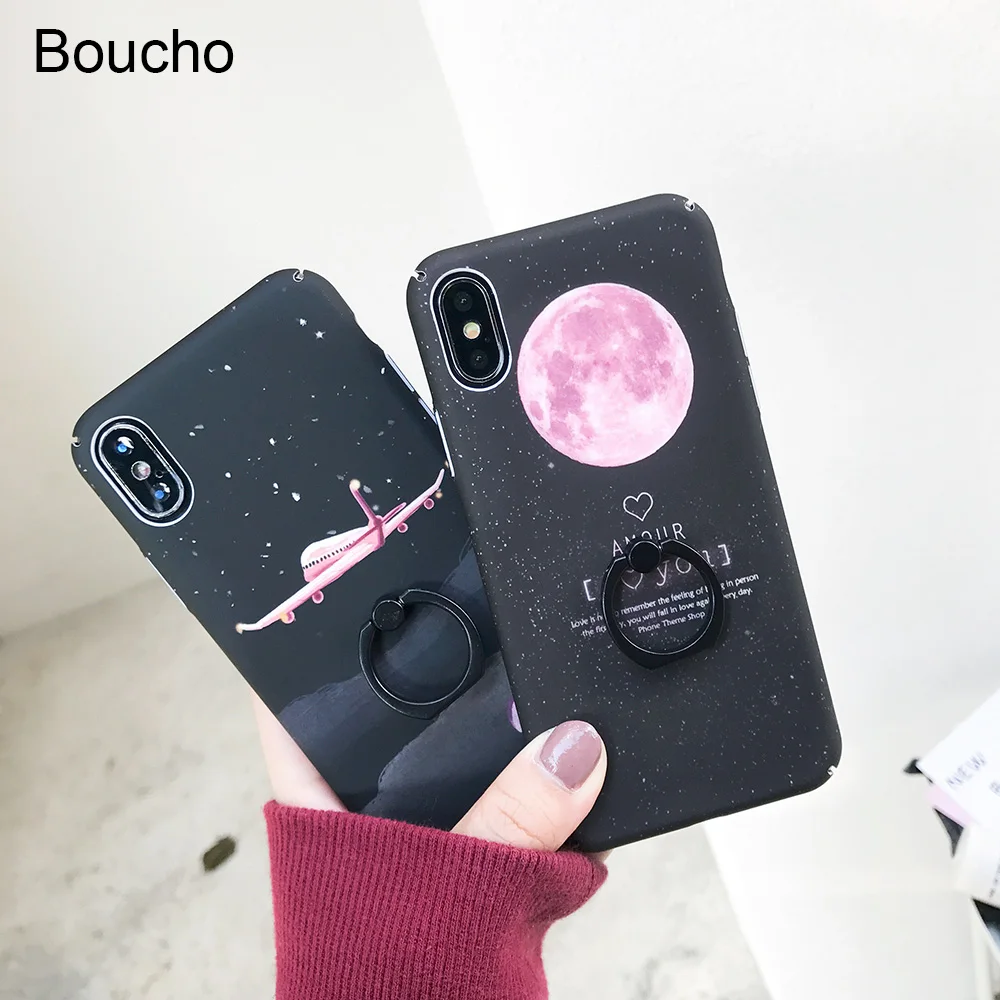 Чехол для телефона Boucho Finger Ring iphone X XS чехлы MAX XR 6 6s 7 8 Plus милый чехол конфетного
