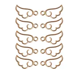 10 шт. Крыло ангела металлический каркас кулон открытый гнездовая оправа УФ Смола ювелирные изделия Шарм