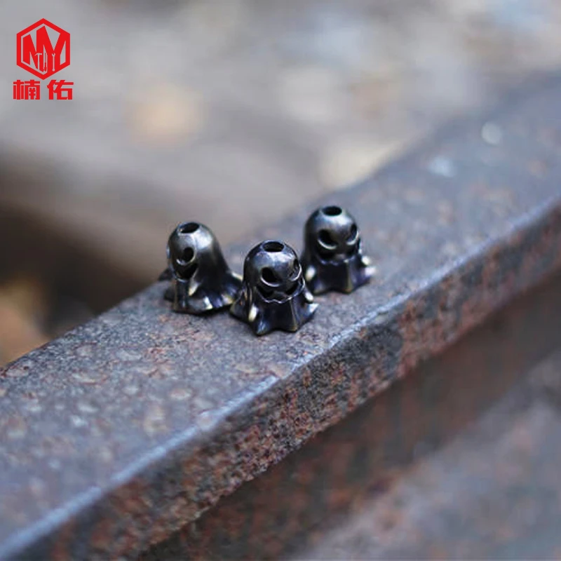 1pc オリジナル手作りの悪ゴースト悪魔真鍮 Edc Paracord ビーズナイフビーズロープコードビーズストラップペンダント屋外アクセサリー Aliexpress Sports Entertainment