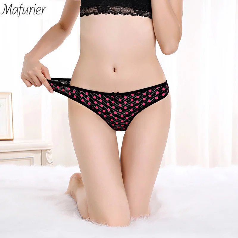 

Mafurier Free Shipping 2018 New Women Sexy Cotton Panties Thong Lady Soft G-String Underwear Girl Fashion Lingeries 6Pcs/Lot