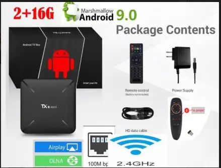 Tanix TX6 android ТВ коробка 9 0 Allwinner H6 4 Гб оперативной памяти 32 встроенной памяти/64GB 2 4G 5G