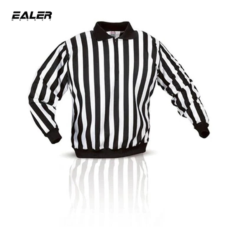 

Cool Hockey Free Shipping Black And White Referee Jersey In Stock