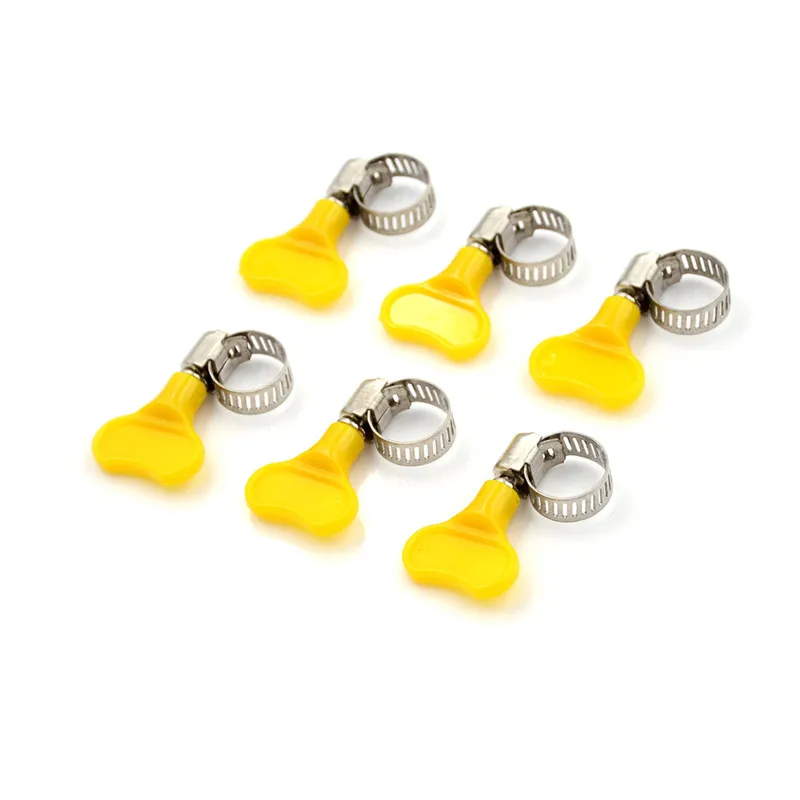 ZLinKJ New 6 Pcs/lot Butterfly Hose Clamp Homebrew Pipe Clamp Fit 6mm O