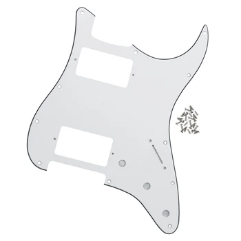 

White 3Ply HH 11 Holes Standard Guitar Pickguard Scratch Plate Replacement